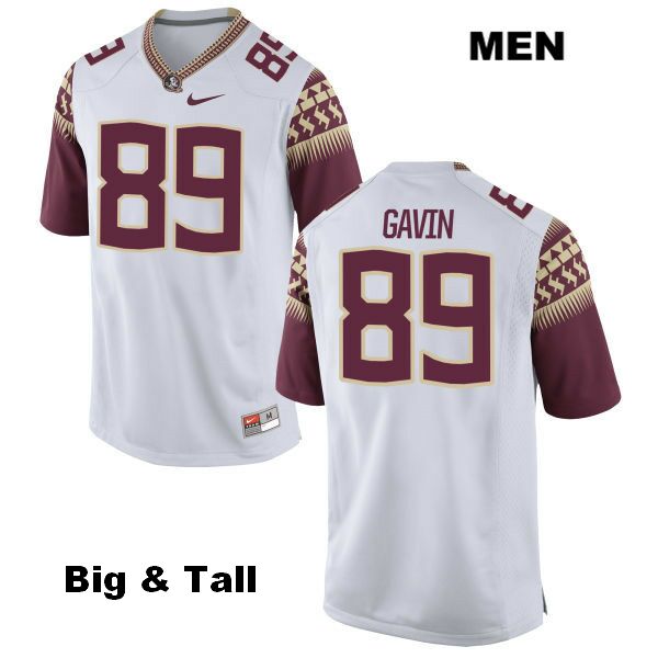 Men's NCAA Nike Florida State Seminoles #89 Keith Gavin College Big & Tall White Stitched Authentic Football Jersey UZL5169WQ